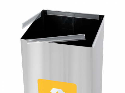 Coș inox colectare selectivă Eko Square Prestige 60 L [4]