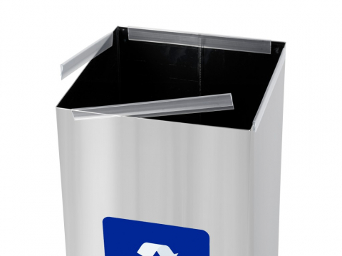 Coș inox colectare selectivă Eko Square Prestige 60 L [4]