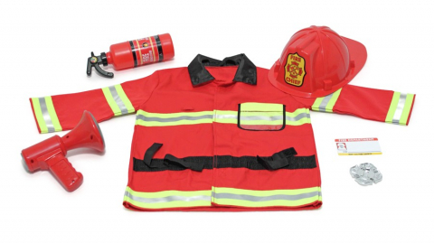 Jucării și Jocuri pentru copii - Costum carnaval copii Pompier Sef Melissa and Doug