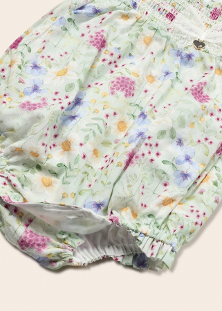 Costumas pentru bebe fete, salopeta din bumbac, Aqua [3]