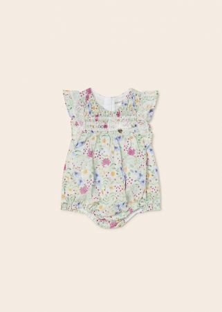 Costumas pentru bebe fete, salopeta din bumbac, Aqua [1]