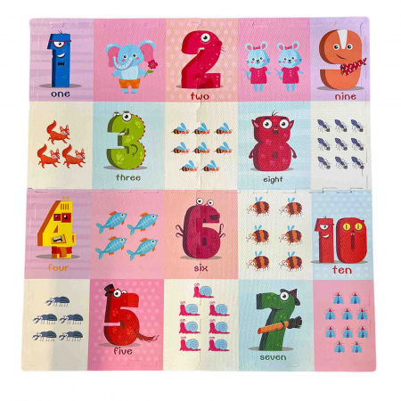 Covoras de joaca puzzle bebe, termoizolant, cu numere si cifre [1]