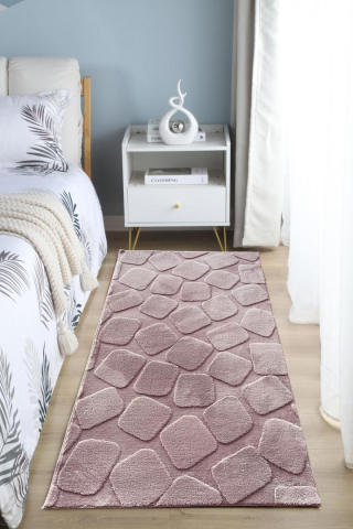 Covor, model in relief,stone, 80x150 brown [2]