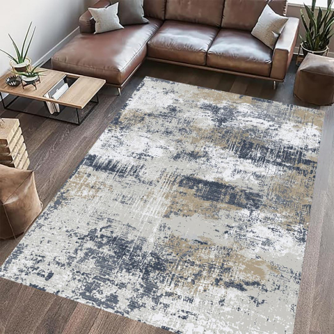 Covor printat, caro 70x140 cm, lavabil cu spate antialunecare, inaltime fir 3mm [2]