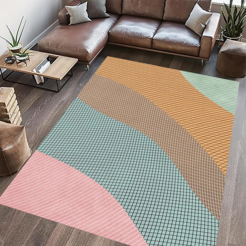 Covor printat, rainbow  160x230 cm, lavabil cu spate antialunecare, inaltime fir 3mm [2]