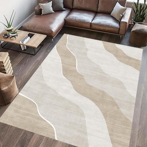 Textile & Covoare - Covor printat, sand  160x230 cm, lavabil cu spate antialunecare, inaltime fir 3mm