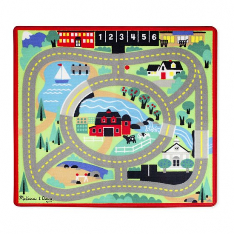 Jucării și Jocuri pentru copii - Covoras de joaca cu masinute Circuitul - Melissa & Doug