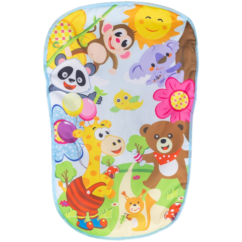 Covoras de joaca cu pian Chipolino Zoo Party blue [1]