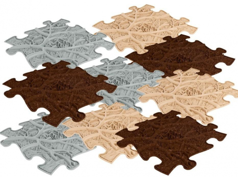 Jucării și Jocuri pentru copii - Covoras ortopedic senzorial puzzle Set Roots