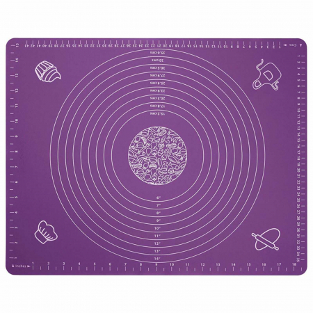 Plansa, Covoras pentru framantat aluat, Roz, 50 x 40 cm [14]