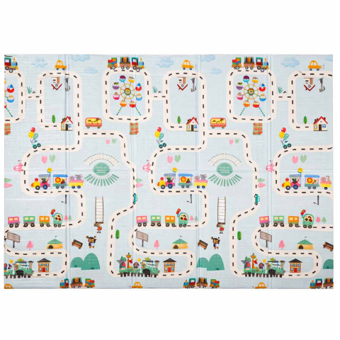 Covoras Pliabil Educativ XPE pentru Copii cu Model Baloon Street 150x200 cm [1]
