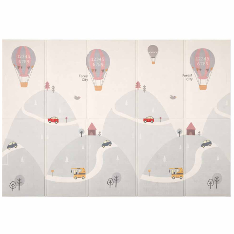 Covoras Pliabil Educativ XPE pentru Copii cu Model Baloon Street 150x200 cm [2]