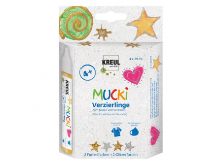 Rechizite Școlare - Craft Paint Glitzy Mucki, set 4 x 29 ml