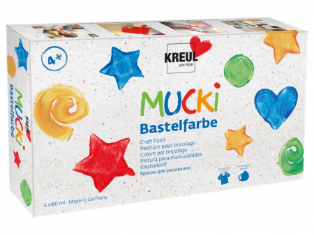 Rechizite Școlare - Craft Paint Mucki, set 6 x 80 ml