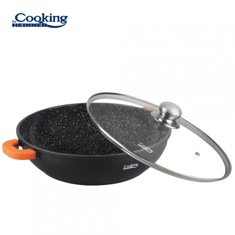 Cratita aluminiu+capac 32x8.5cm,5.5l,dark line, cooking by heinner [2]