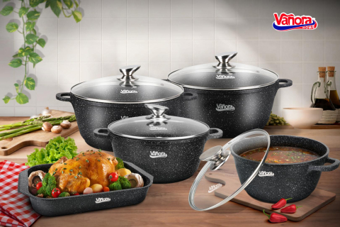 Cratita aluminiu turnat 20x8.5cm, 2.6 l, classic, vanora home [8]