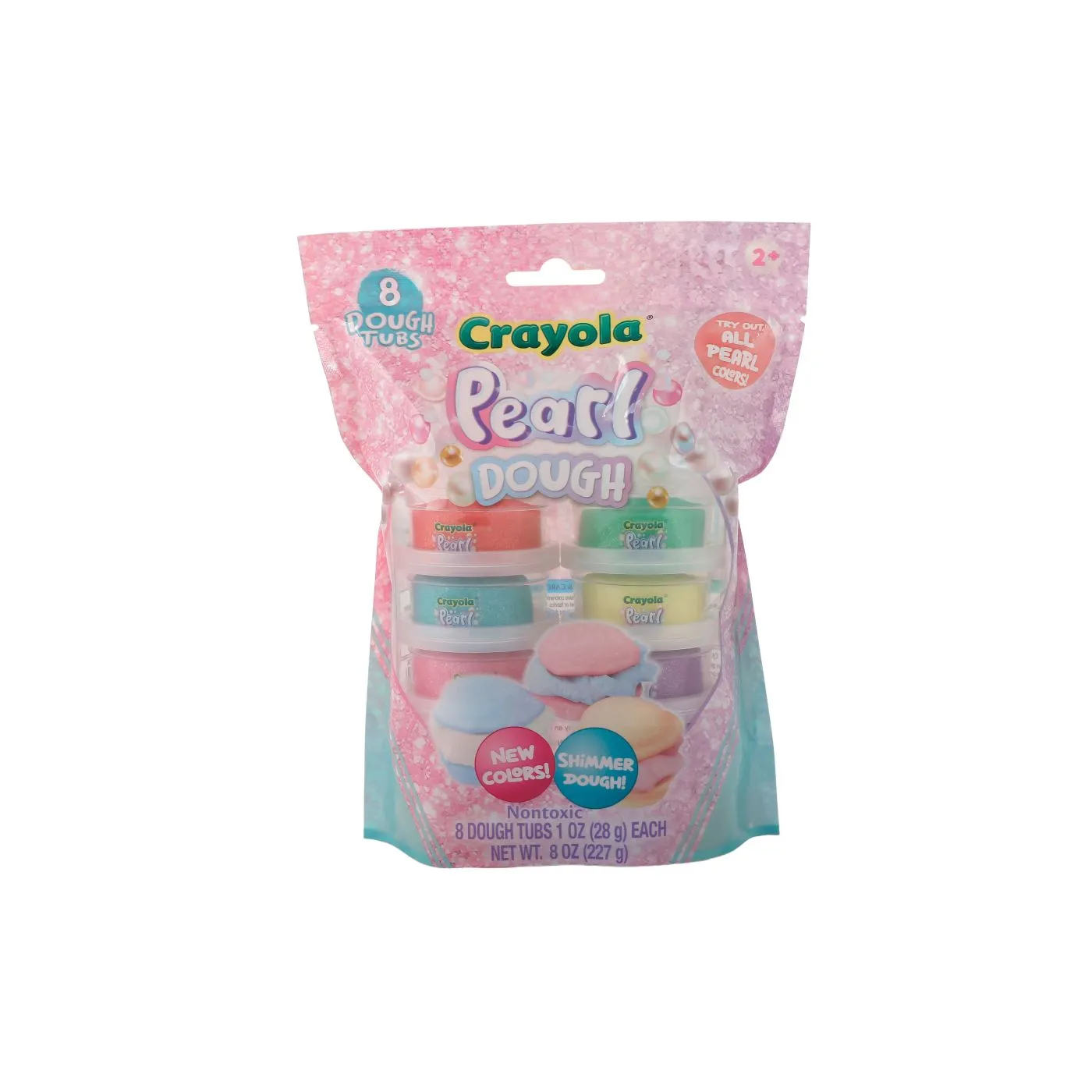 Art & Craft si Artizanat - Crayola pearl set 8 borcanase cu plastelina sidefata, copii varsta 2 ani pana la 10 ani