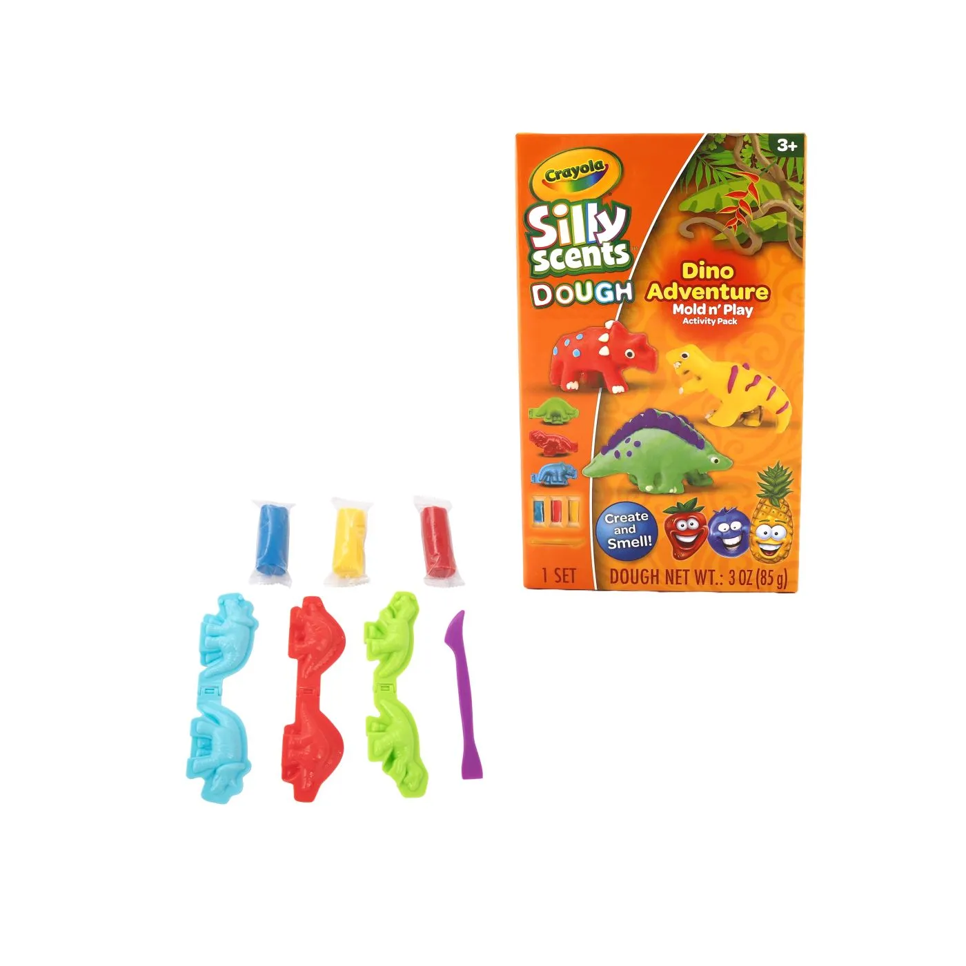 Crayola silly scents set mic dinozaur cu accesorii, copii varsta 3 ani pana la 10 ani [4]