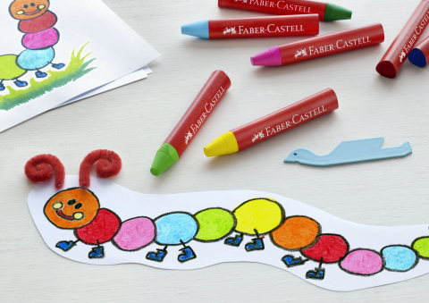 Creioane cerate 24 culori jumbo cutie plastic faber-castell [3]