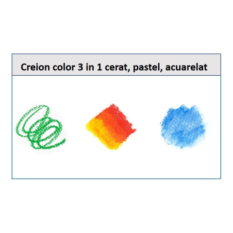 Creioane cerate Amos CRX5PC6, 6 culori, cutie PVC [5]