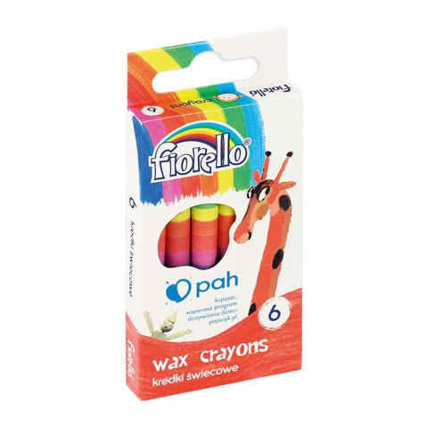 Birotică și Papetărie - Creioane cerate Fiorello 170-1381, 6 culori, blister carton