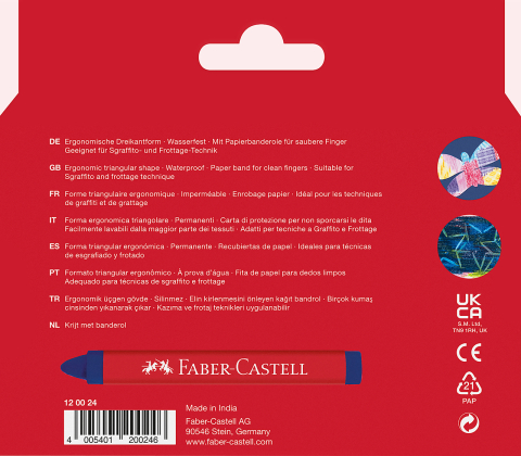 Creioane cerate triunghiulare 24 culori faber-castell [1]