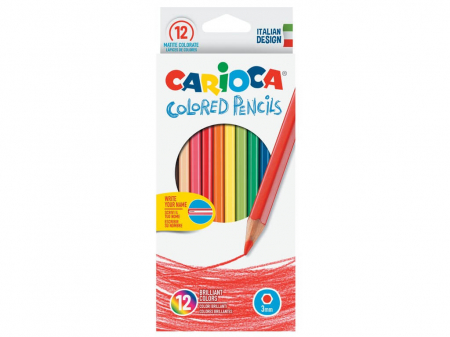 Creioane colorate pentru copii la set de 12 buc - Carioca. [0]