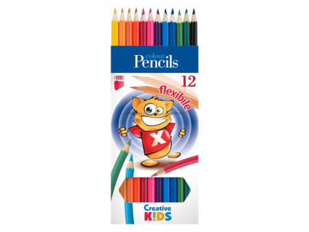 Rechizite Școlare - Creioane color flexibile Creative Kids