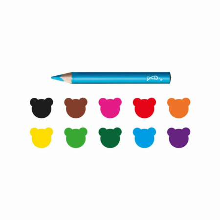 Set 10 creioane colorate Carioca Baby varsta 2 ani. [4]