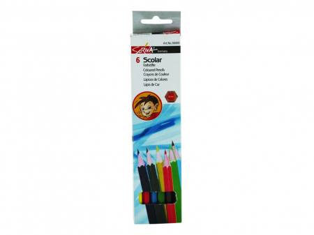 Rechizite Școlare - Creioane color Scriva 6/set