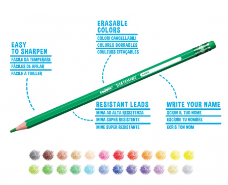 Creioane colorate care se sterg Tita Erasable, set 12 culori. [1]