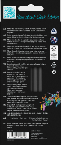 Creioane colorate 12 culori black edition faber-castell [3]