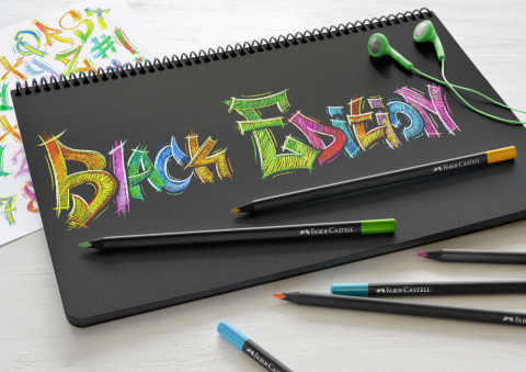 Creioane colorate 12 culori black edition faber-castell [1]