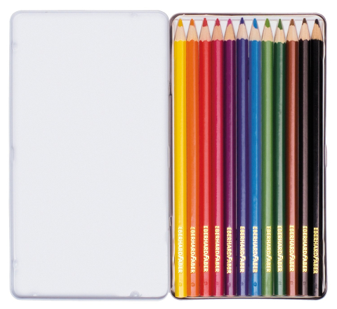 Creioane colorate 12 culori cutie metal eberhard faber [1]