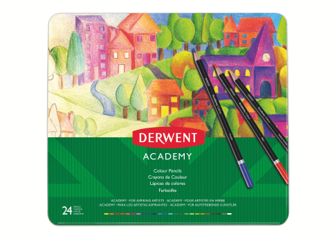 Rechizite Școlare - Creioane colorate 12 culori derwent academy
