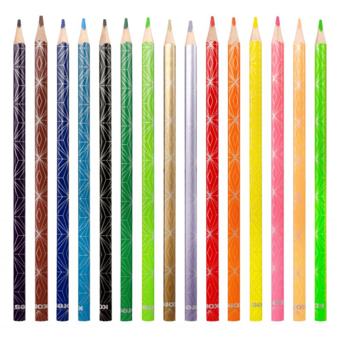 Creioane colorate 12 culori + incl. 2 metalice + 1 neon kores [1]