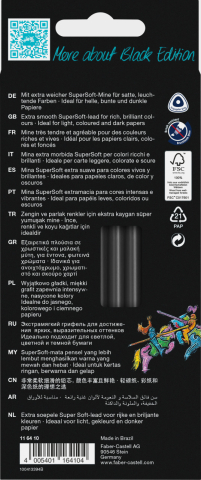 Creioane colorate 12 culori pastel+ neon black edition faber-castell [2]