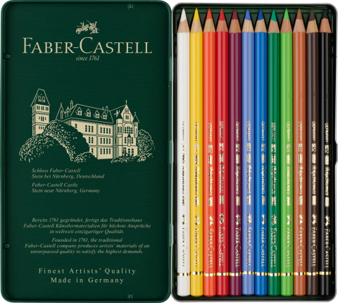 Creioane colorate 12 culori polychromos faber-castell [3]