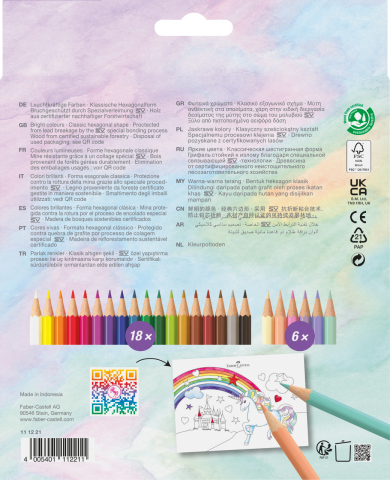 Creioane colorate 18+6 culori unicorni faber-castell [2]