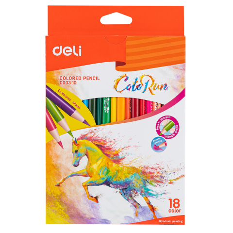 Rechizite Școlare - Creioane colorate 18 culori colorun deli