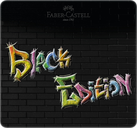 Creioane colorate 24 culori black edition cutie metal faber-castell [1]