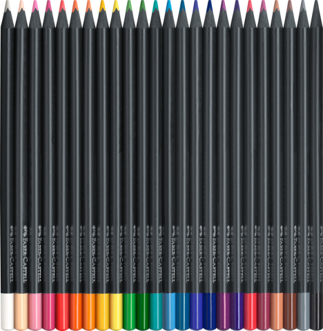 Creioane colorate 24 culori black edition faber-castell [2]