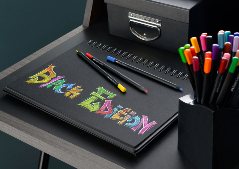 Creioane colorate 24 culori black edition faber-castell [1]
