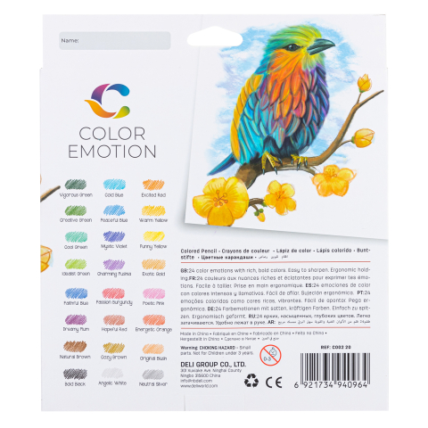 Creioane colorate 24 culori color emotion deli [3]