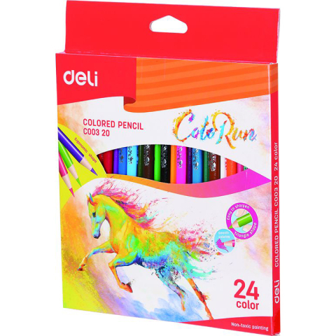 Rechizite Școlare - Creioane colorate 24 culori colorun deli