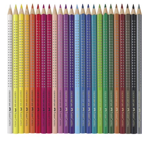 Creioane colorate 24 culori cutie metal grip 2001 faber-castell [2]