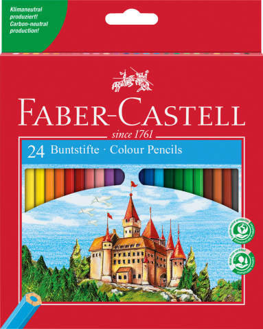 Rechizite Școlare - Creioane colorate 24 culori faber-castell