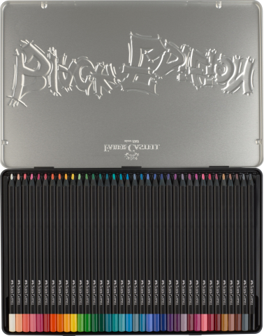 Creioane colorate 36 culori black edition cutie metal faber-castell [3]