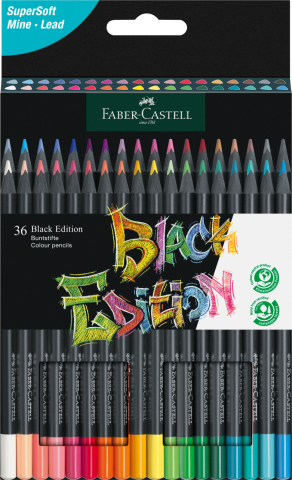 Rechizite Școlare - Creioane colorate 36 culori black edition faber-castell