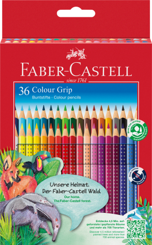 Rechizite Școlare - Creioane colorate 36 culori grip 2001 faber-castell